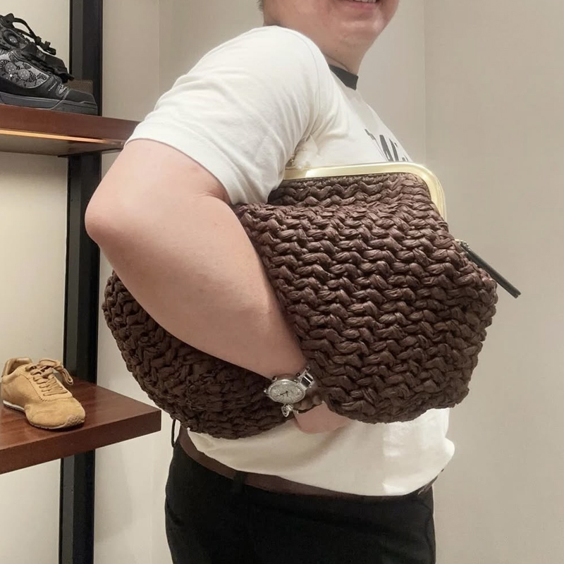 Hand-Woven Kisslock Frame Shou - Crochet Bag Raffia recension och pris